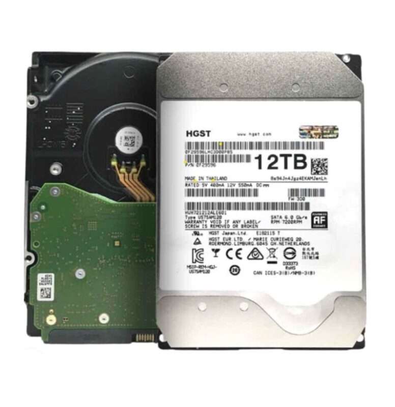 HGST Ultrastar He12 HUH721212AL4200 12TB 7200 RPM 3.5" SAS Hard Drive – Refurbished