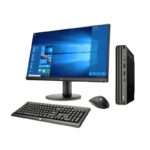 HP 260 G4 Desktop Mini PC – Intel Core i3 10th Gen, 8GB RAM, 128GB SSD + 500GB HDD, Windows 10, Wi-Fi & Bluetooth, Includes HP 23.8" P24V G4 Monitor & Mount – Refurbished