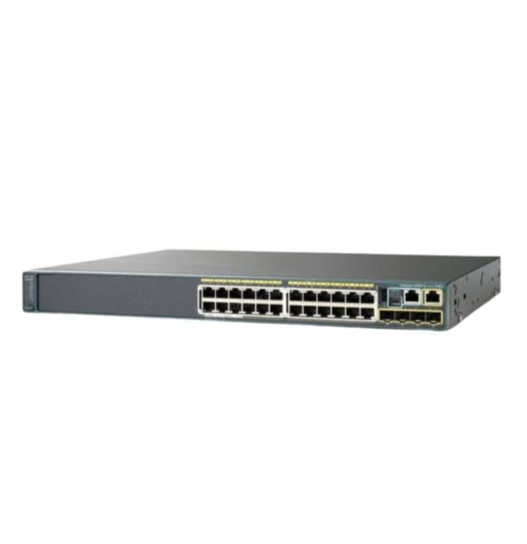 Refurbished Cisco Catalyst 2960S 24-Port Gigabit PoE+ Managed Switch with 4 SFP Uplinks – Rack-Mountable LAN Base